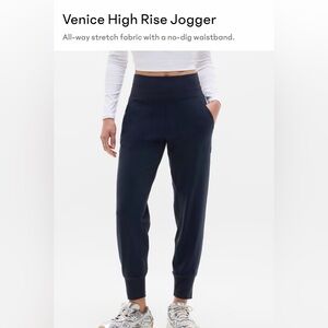 Athleta Venice Navy High Rise Jogger Athletic Casual size Medium